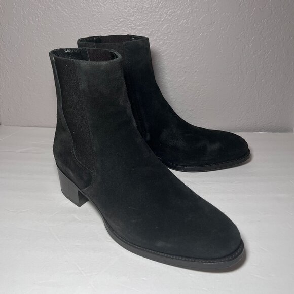 ORO Los Angeles Black Suede Chelsea Boots